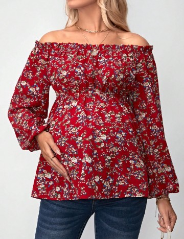 Bluza SHEIN Maternity, rosu