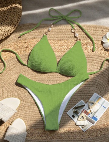 Costum de baie SHEIN, verde