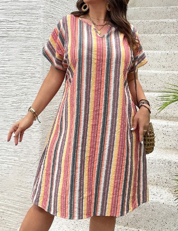 Rochie scurta SHEIN CURVE, mix culori