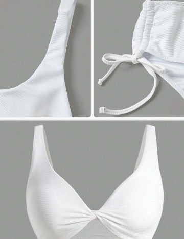 Costum de baie SHEIN, alb