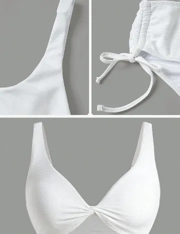 Costum de baie SHEIN, alb