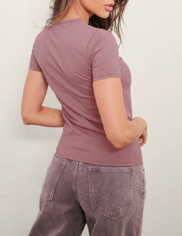 Tricou PRETTYLITTLETHING, roz pudra inchis