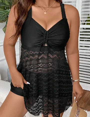 Costum de baie SHEIN CURVE, negru