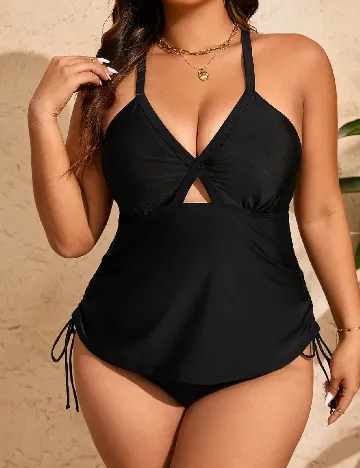 Costum de baie SHEIN CURVE, negru Negru