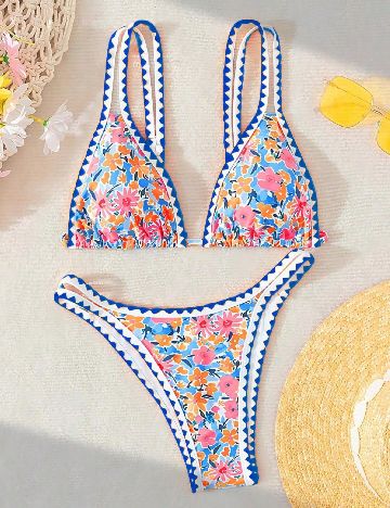 Costum de baie SHEIN, floral print