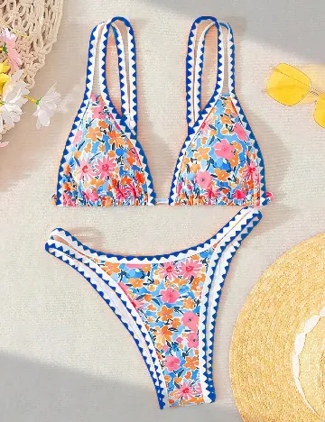 Costum de baie SHEIN, floral print