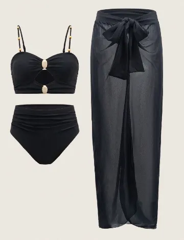 Costum de baie SHEIN, negru