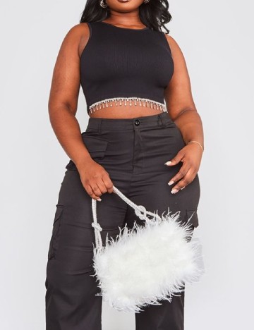 Top PRETTYLITTLETHING, negru