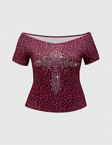 Tricou SHEIN CURVE, animal print