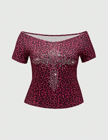 Tricou SHEIN CURVE, animal print