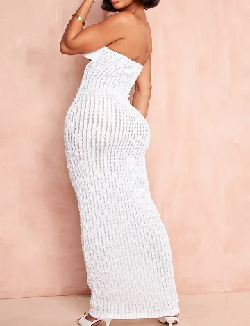 Rochie lunga PRETTYLITTLETHING, alb
