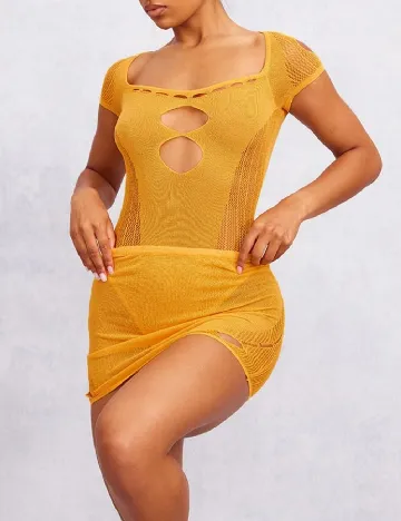 Fusta de plaja PRETTYLITTLETHING, portocaliu
