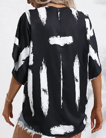 Bluza SHEIN, negru/alb