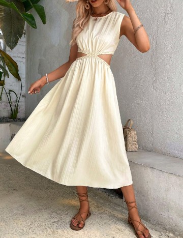 Rochie medie SHEIN, crem