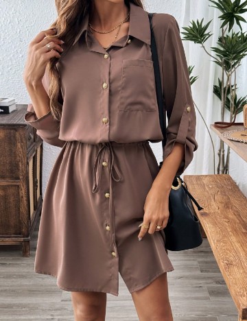 Rochie scurta SHEIN, maro