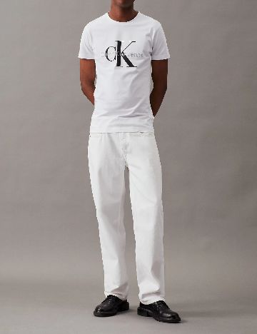 Tricou Calvin Klein Jeans, alb