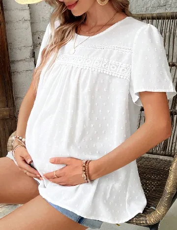 Bluza SHEIN Maternity, alb Alb