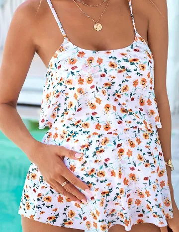 Costum de baie SHEIN Maternity, alb Alb
