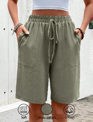 Pantaloni scurti SHEIN, verde Verde