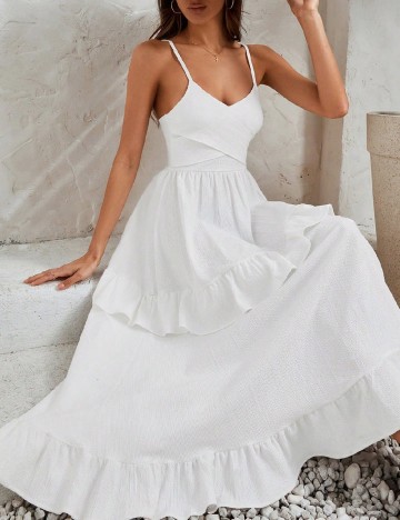 Rochie medie SHEIN, alb