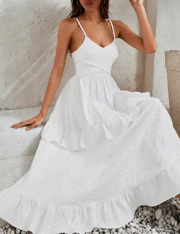 Rochie medie SHEIN, alb