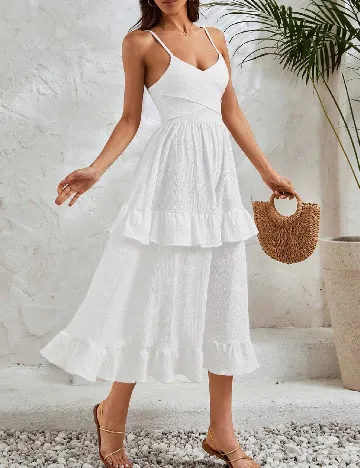 Rochie medie SHEIN, alb