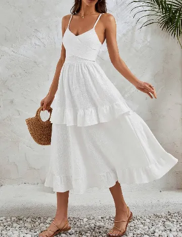 Rochie medie SHEIN, alb