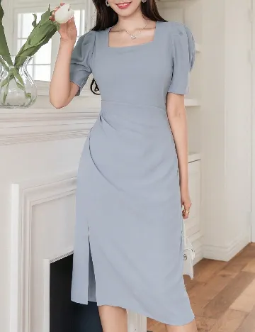 Rochie medie Dazy, gri petrol Gri