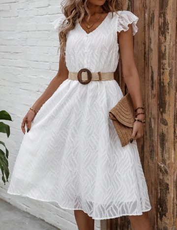 Rochie medie SHEIN, alb