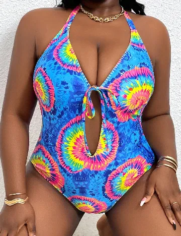 Costum de baie SHEIN CURVE, albastru
