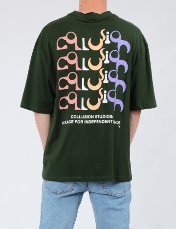 Tricou COLLUSION, verde