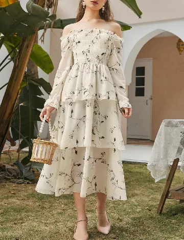 Rochie medie SHEIN, floral print