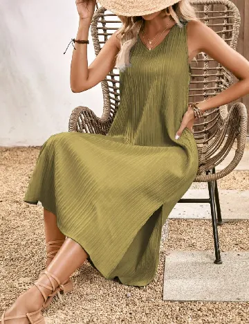 Rochie medie SHEIN, kaki Verde