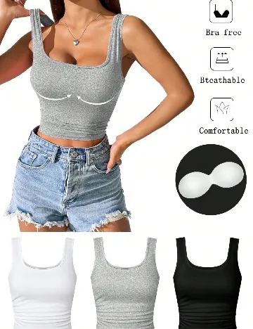 Set topuri 3 bucati SHEIN, mix culori