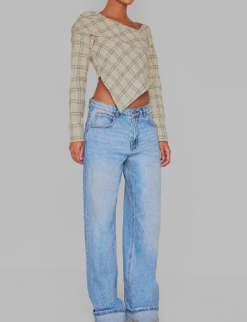 Bluza PRETTYLITTLETHING, bej