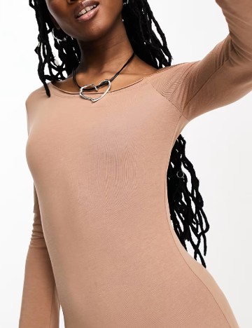 Rochie medie COLLUSION, maro