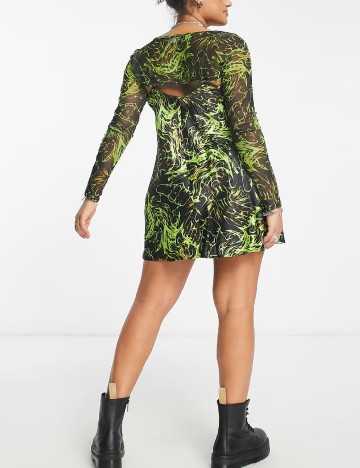 Rochie scurta COLLUSION, verde
