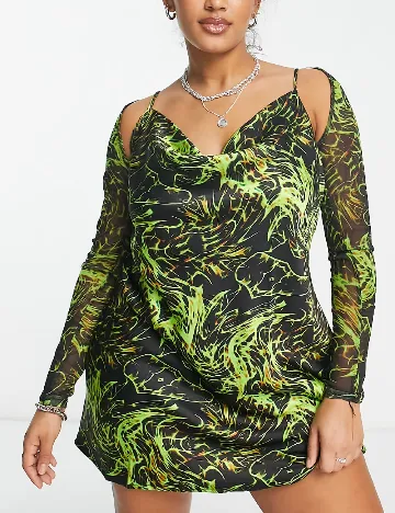 Rochie scurta COLLUSION, verde Verde