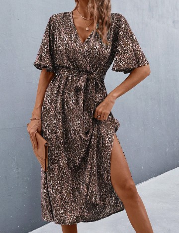 Rochie medie SHEIN, maro
