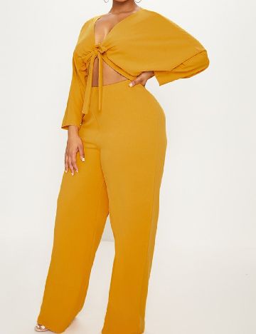 Salopeta PRETTYLITTLETHING Plus Size, mustar