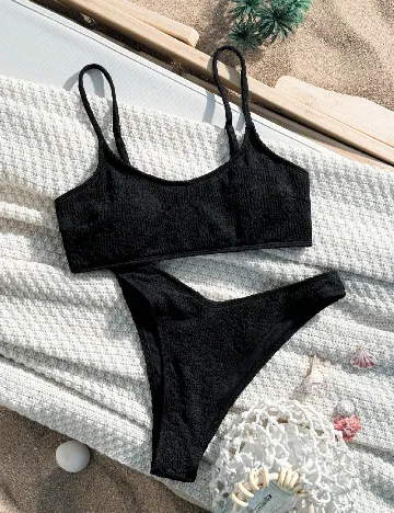 Costum de baie SHEIN, negru Negru