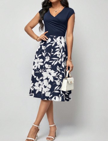 Rochie medie SHEIN, bleumarin inchis