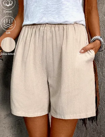 Pantaloni scurti SHEIN, crem