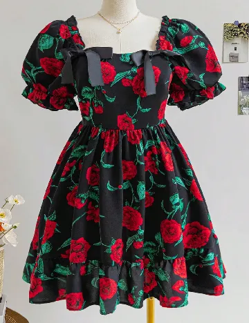 Rochie scurta SHEIN CURVE, floral print