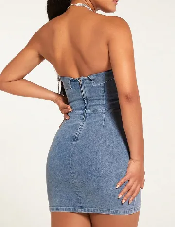 Rochie scurta SHEIN, albastru denim