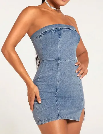 Rochie scurta SHEIN, albastru denim