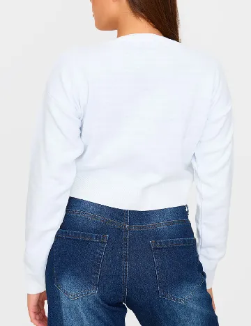 Bluza PRETTYLITTLETHING, alb Alb