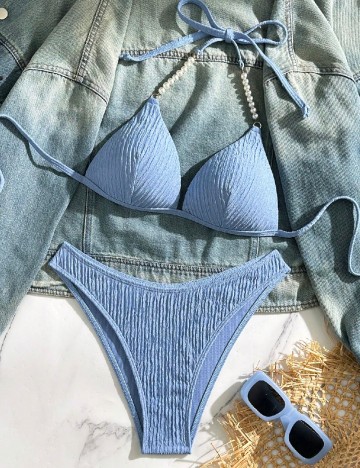 Costum de baie SHEIN, albastru