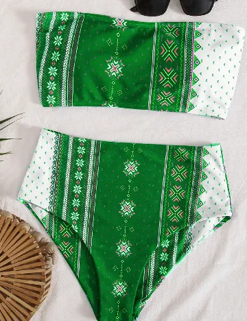 Costum de baie SHEIN, verde