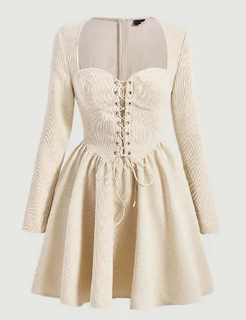Rochie scurta SHEIN, crem